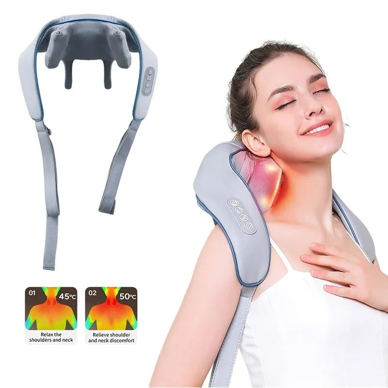 Shiatsu Neck & Shoulder Massager with Heat – Deep Tissue Pain Relief