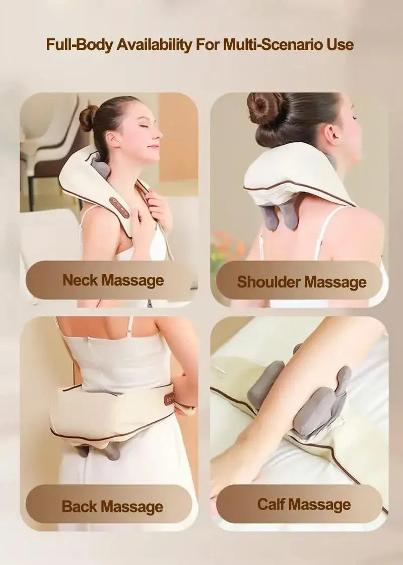 Shiatsu Neck & Shoulder Massager with Heat – Deep Tissue Pain Relief